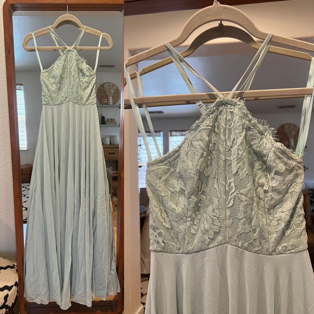 Everlasting Enchantment Sage Green Maxi Dress lulus bridesmaid
